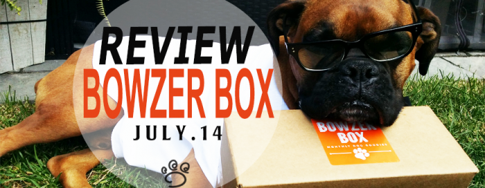 July Blog Post Product Review by Tail-Waggers Dog Walkers Aurora and Toronto. Bowzer Box. Canadian Dog Box Subscription